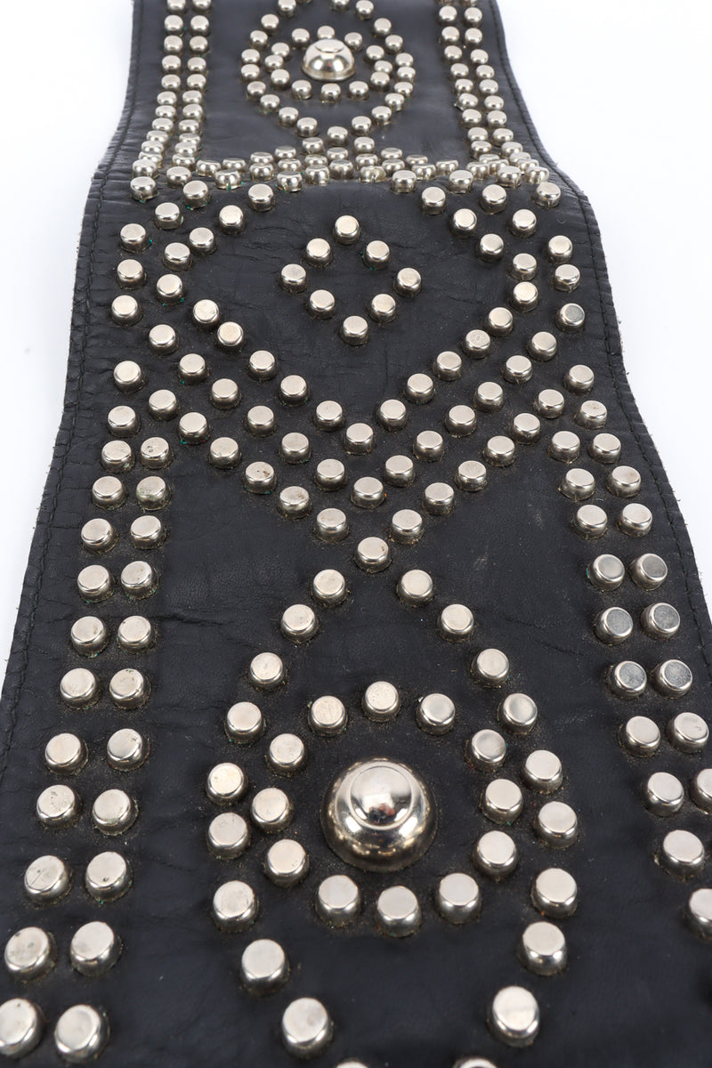 Vintage Saks Fifth Avenue Studded Leather Waist Belt dome/studs  @ Recess LA