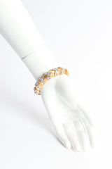 Vintage Sarah Coventry Chevron Rhinestone Mixed Metal Bracelet I on mannequin @ Recess LA