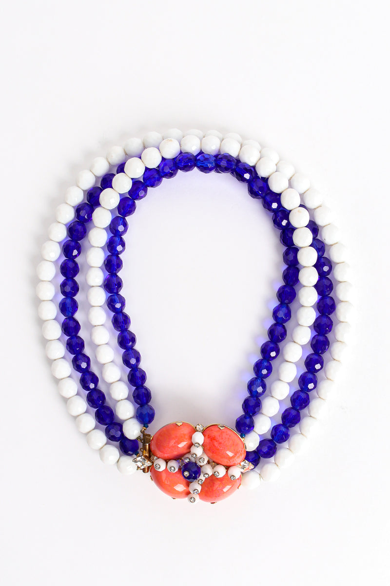 Vintage Arnold Scaasi Multi-Strand Bead Cabochon Collar Necklace at Recess Los Angeles