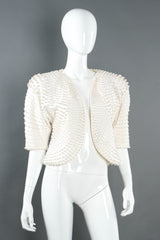 Vintage Scaasi Boutique Pearl Bolero Jacket mannequin front @ Recess LA