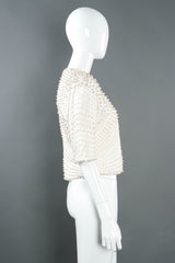 Vintage Scaasi Boutique Pearl Bolero Jacket mannequin side @ Recess LA