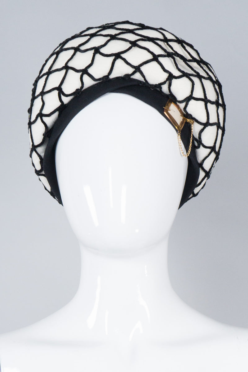 Schiaparelli Velvet Net Hat