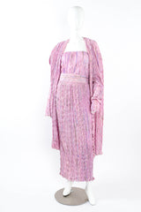 Vintage Shebue Pleated Mirage Top & Skirt Set mannequin front whole set @ Recess LA