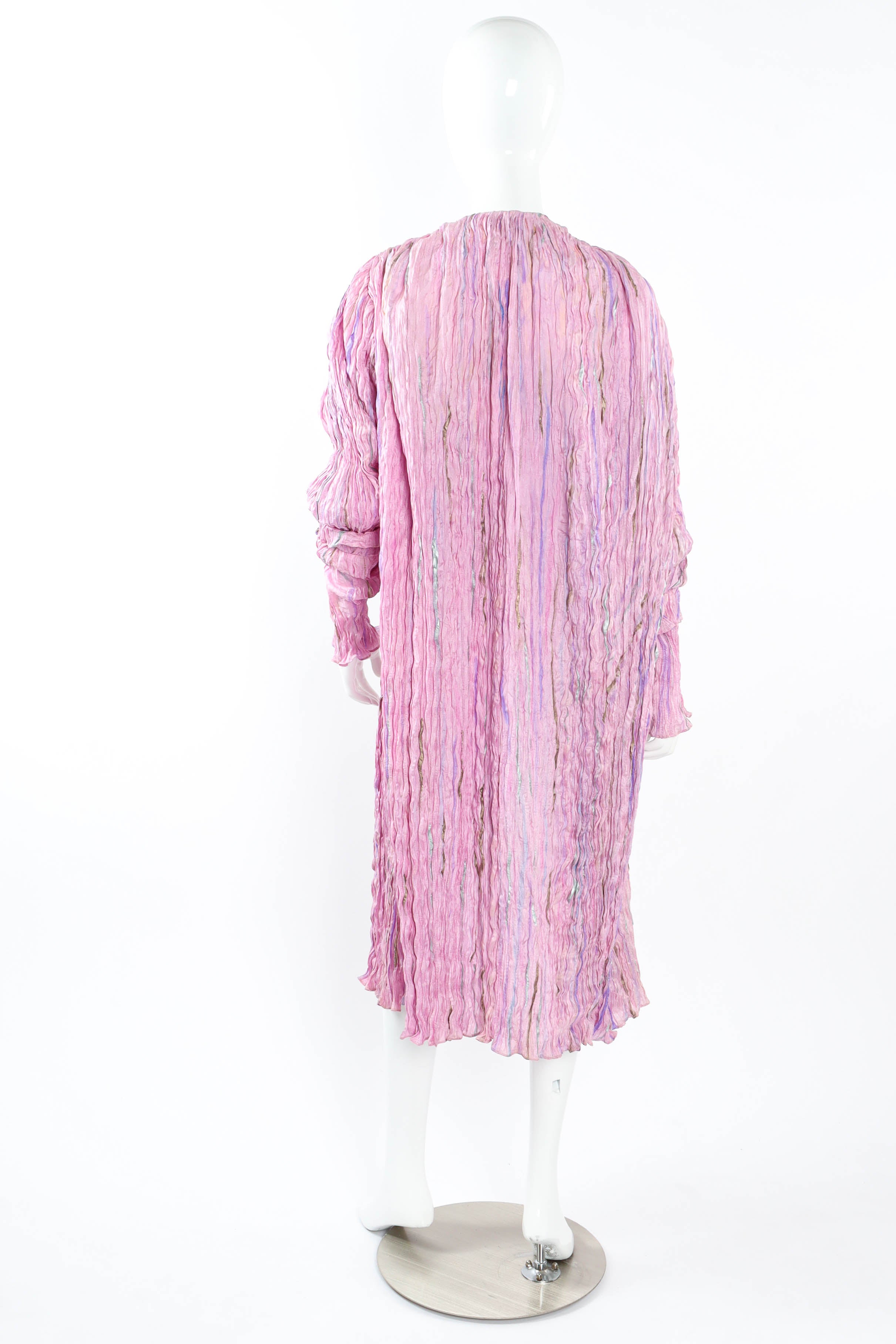 Vintage Shebue Pleated Mirage Top & Skirt Set mannequin duster back@ Recess LA