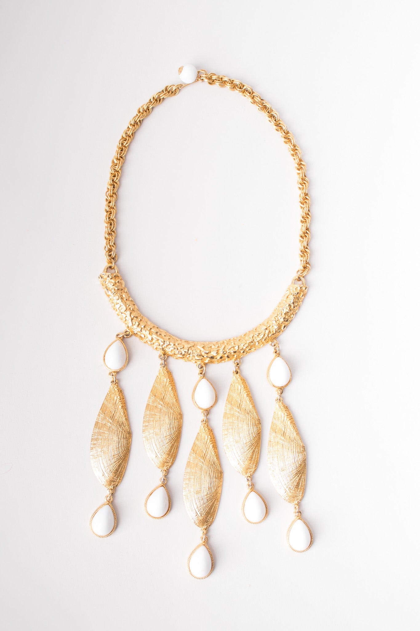 Sunray Venus Shell Vintage Waterfall Bib Collar Necklace