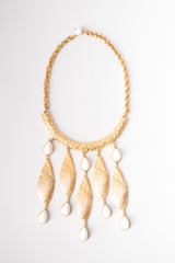 Sunray Venus Shell Vintage Waterfall Bib Collar Necklace