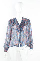 Vintage The Silk Farm Sheer Paisley Top & Skirt Set mannequin front top @ Recess LA