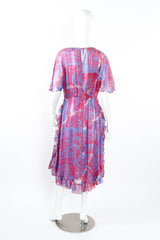 Vintage The Silk Farm Mirage Brush Strokes Dress on mannequin back@ Recess LA