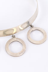 Silver industrial o-ring drop choker necklace rings close @recessla