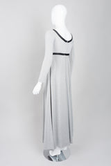 Rudi Gernreich Metallic Lamé Cross My Heart Empire Waist Dress