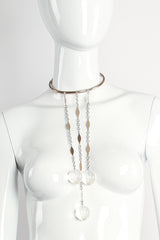 Vintage Space Age Collar Lucite Ball Drop Necklace on Mannequin at Recess LA