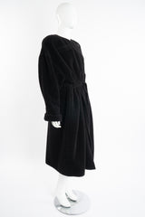 Vintage Sonia Rykiel Fuzzy Alpaca Robe Coat on Mannequin angle at Recess Los Angeles