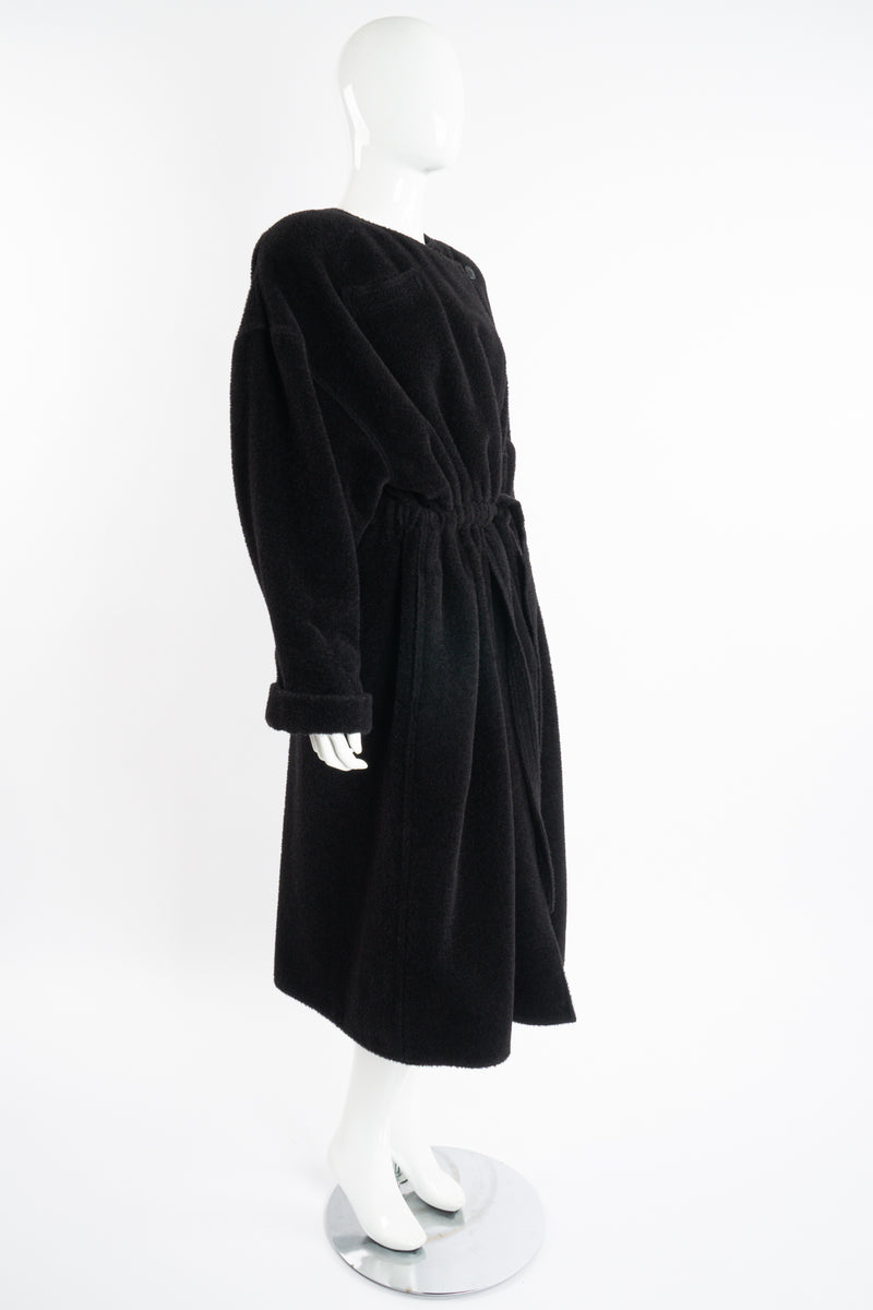 Vintage Sonia Rykiel Fuzzy Alpaca Robe Coat on Mannequin angle at Recess Los Angeles