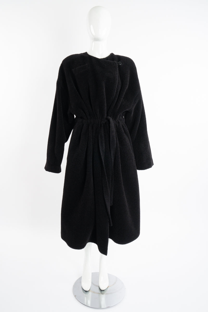 Vintage Sonia Rykiel Fuzzy Alpaca Robe Coat on Mannequin Front at Recess Los Angeles