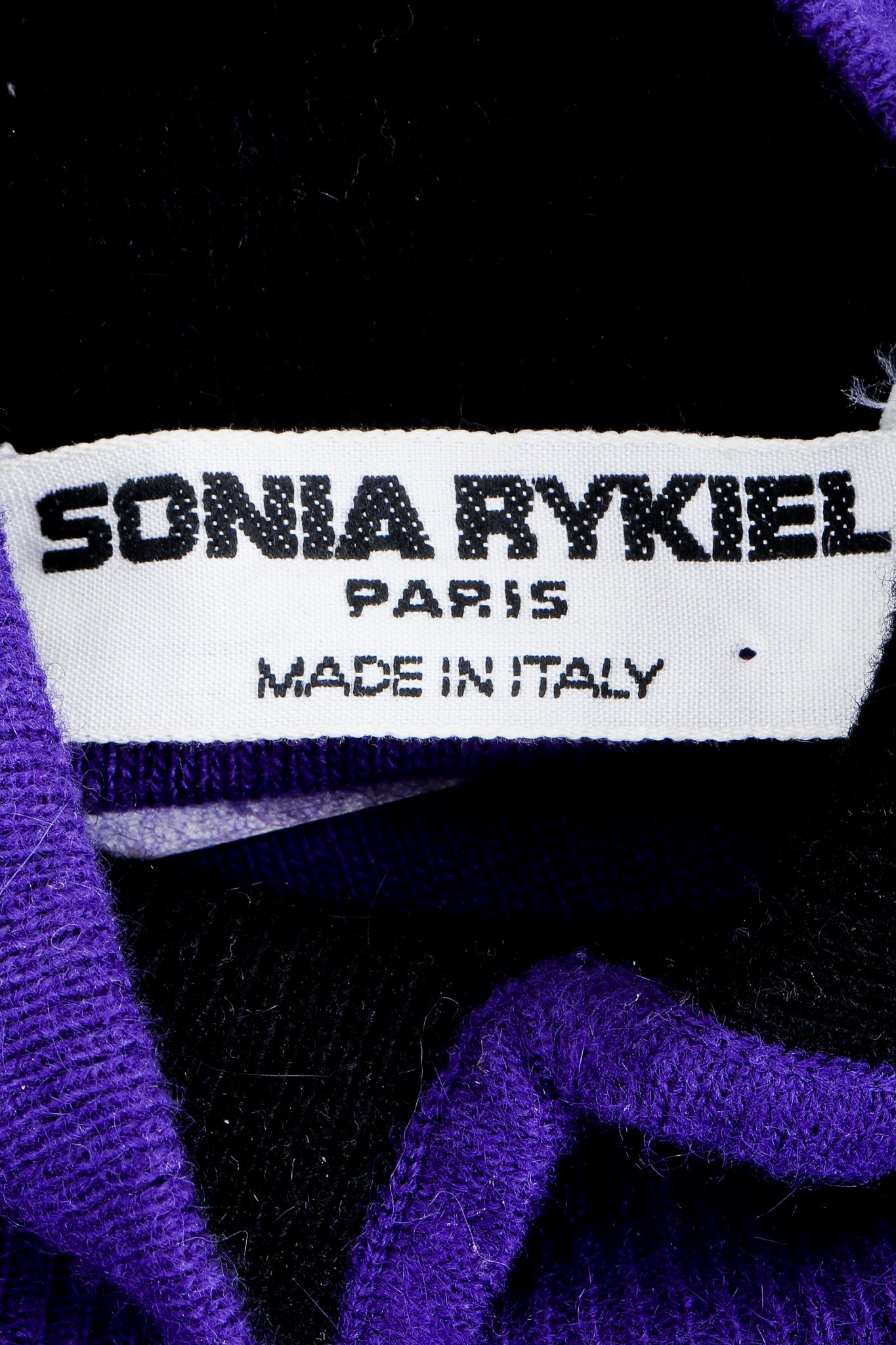 Vintage Sonia Rykiel Label on Black