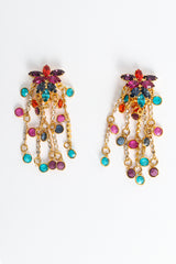 Rainbow Chandelier Rhinestone Earrings