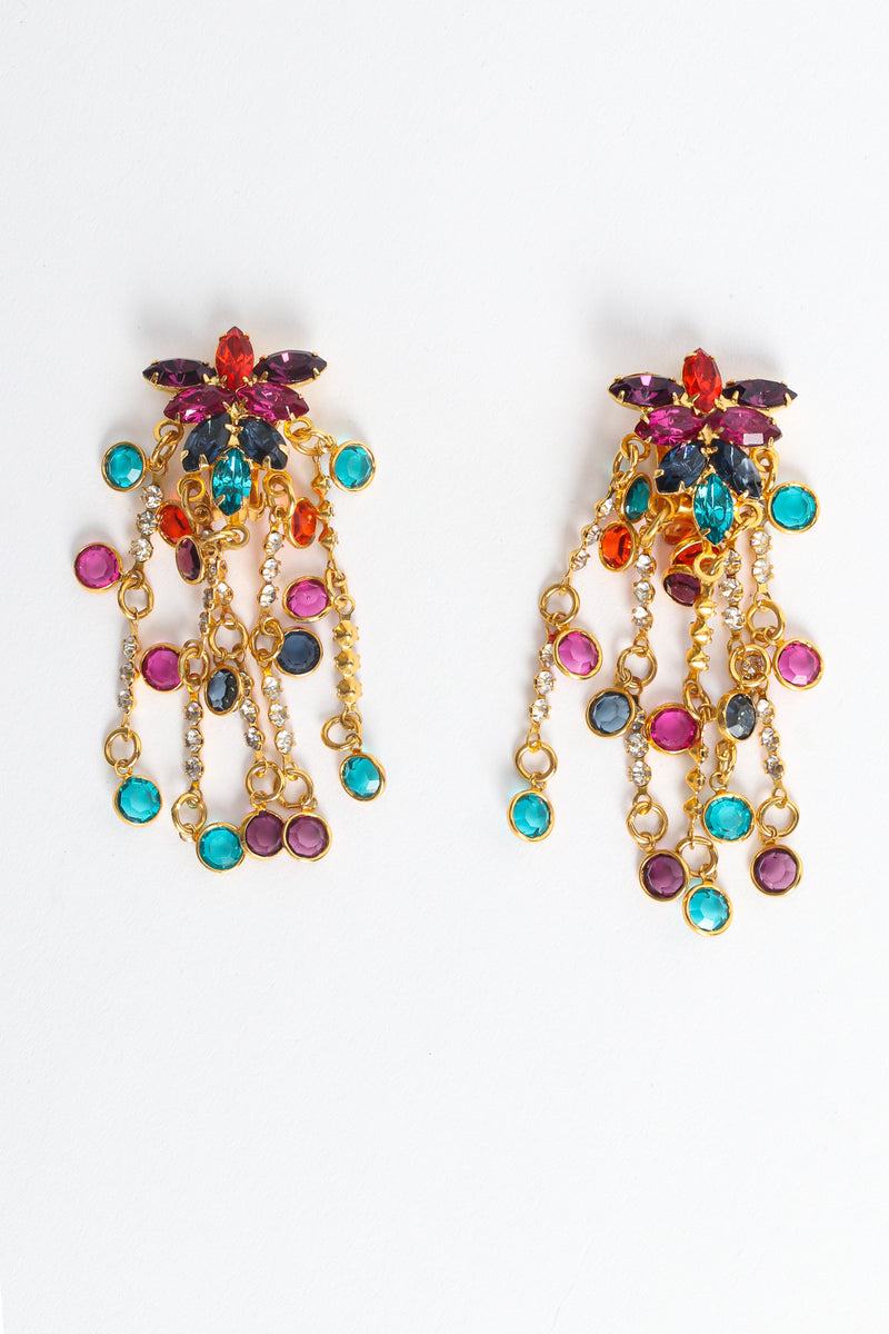 Rainbow Chandelier Rhinestone Earrings