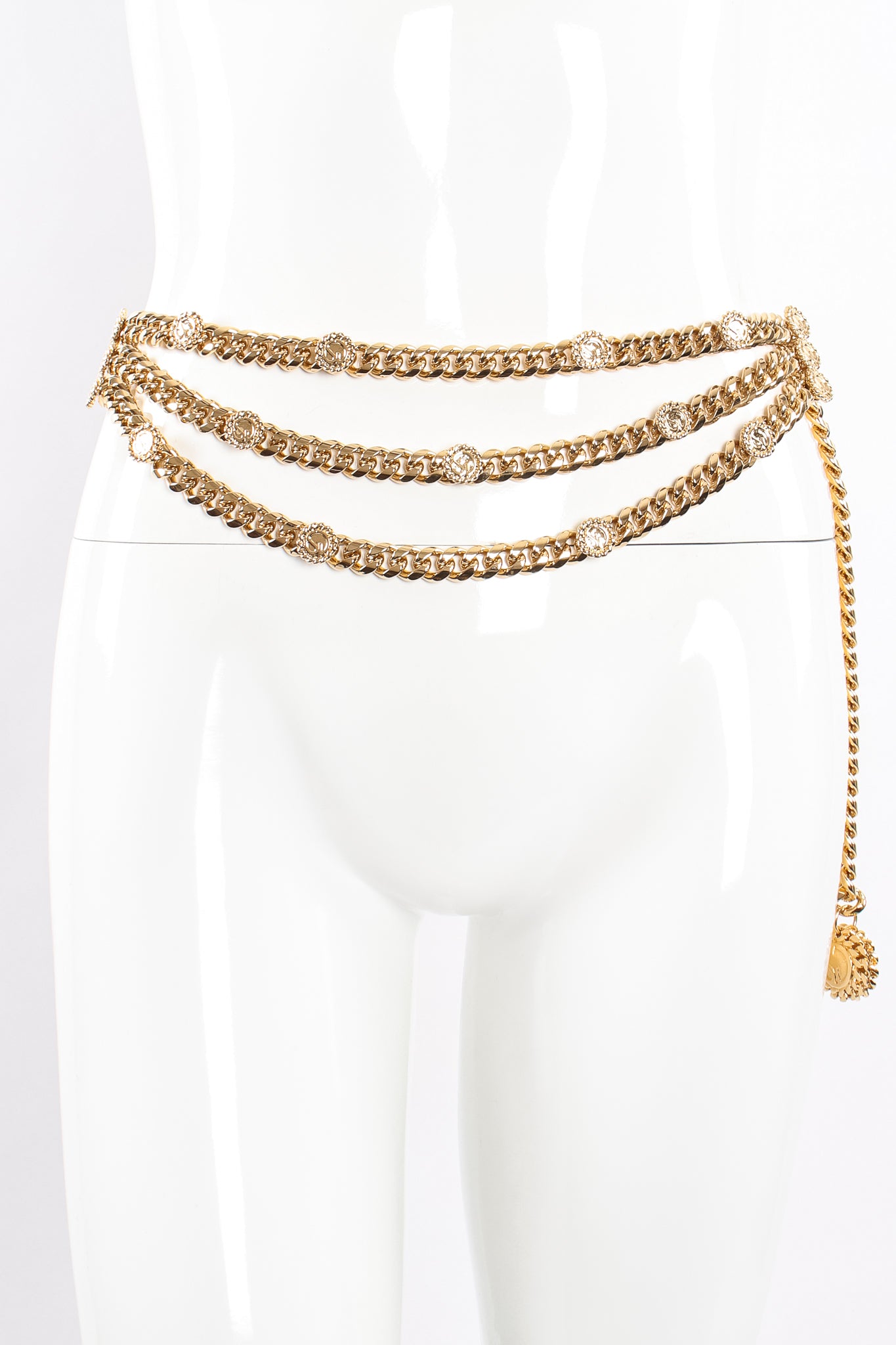 Vintage St John Chunky Triple-Strand Chain Belt II on Mannequin at Recess Los Angeles