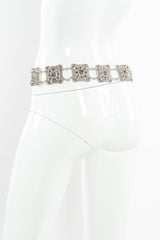 Vintage St. John Black Crystal Metal Belt mannequin back @ Recess Los Angeles