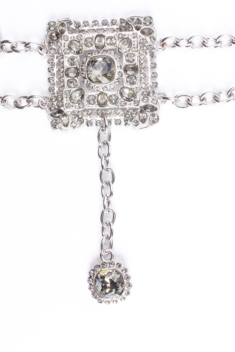 Vintage St. John Black Crystal Metal Belt dangling charm @ Recess Los Angeles