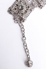 Vintage St. John Black Crystal Metal Belt reverse adjustable link @ Recess Los Angeles