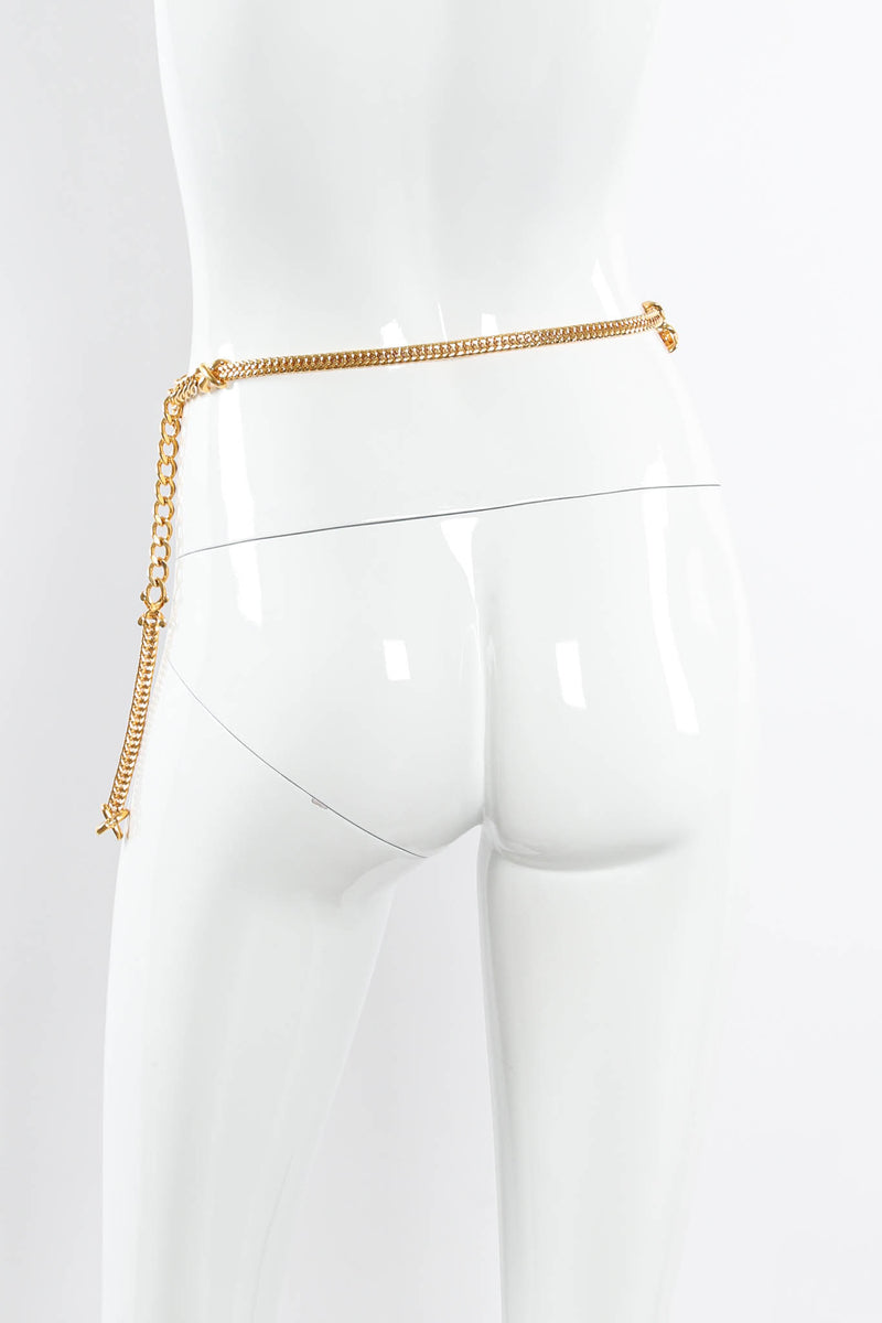 Vintage St. John X Charm Drape Chain Belt mannequin back @ Recess Los Angeles