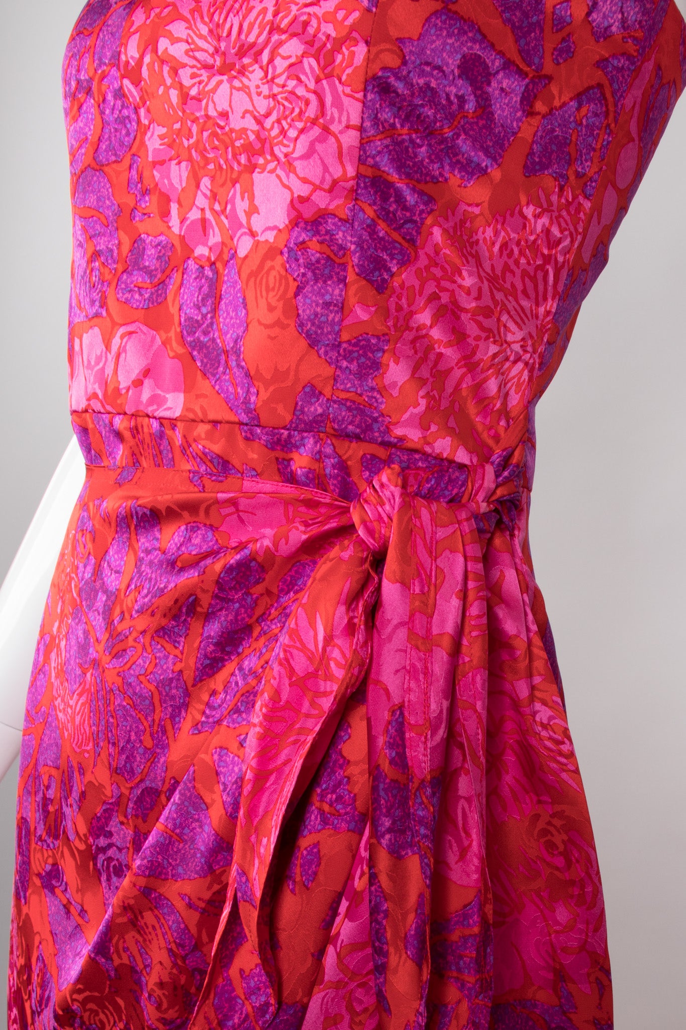 St. Gillian Tropical Strapless Silk Sarong Dress