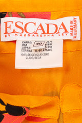 Vintage Escada Graphic Strawberry Print Blouse label at Recess Los Angeles