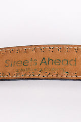 Vintage Streets Ahead Maltese Cross Leather Chain Belt stamp at Recess Los Angeles