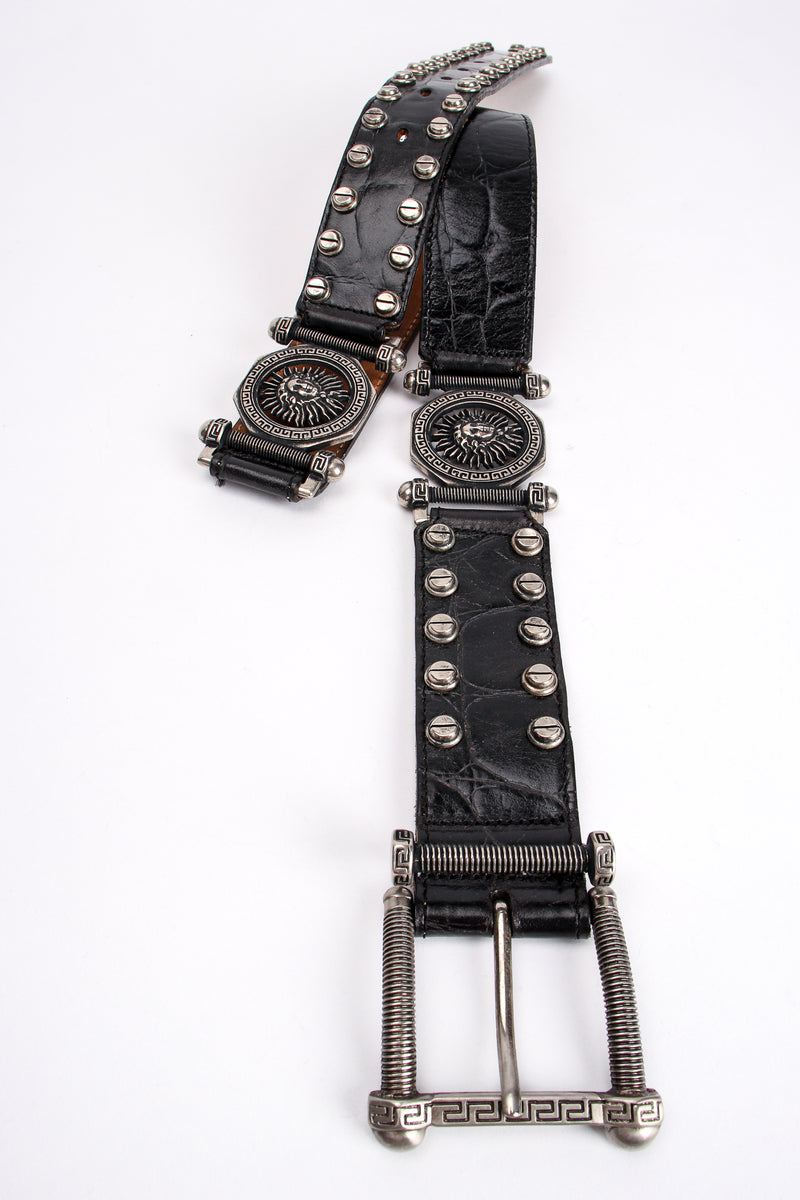 Vintage Streets Ahead  Medusa Leather Screw Stud Belt at Recess Los Angeles