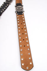 Vintage Streets Ahead  Medusa Leather Screw Stud Belt tail wear at Recess Los Angeles