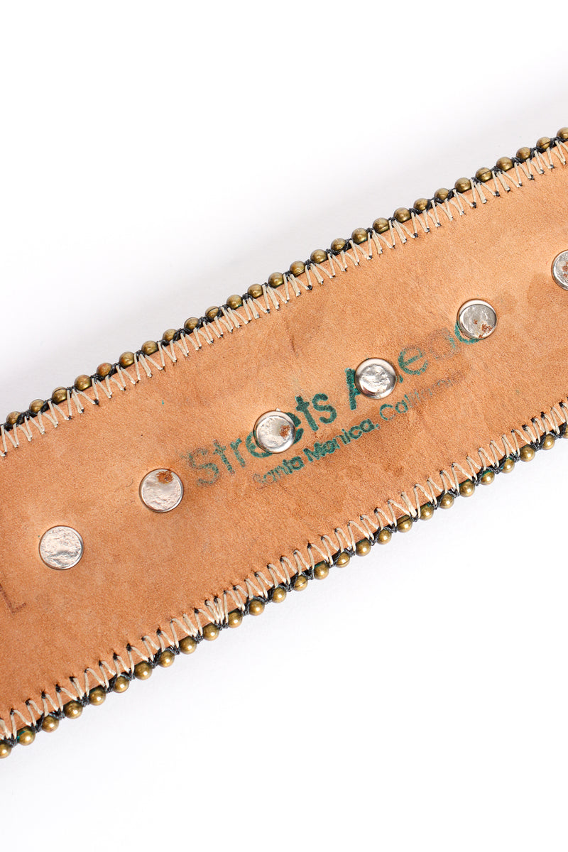 Vintage Streets Ahead Leather Metal Snake Belt signature at Recess Los Angeles