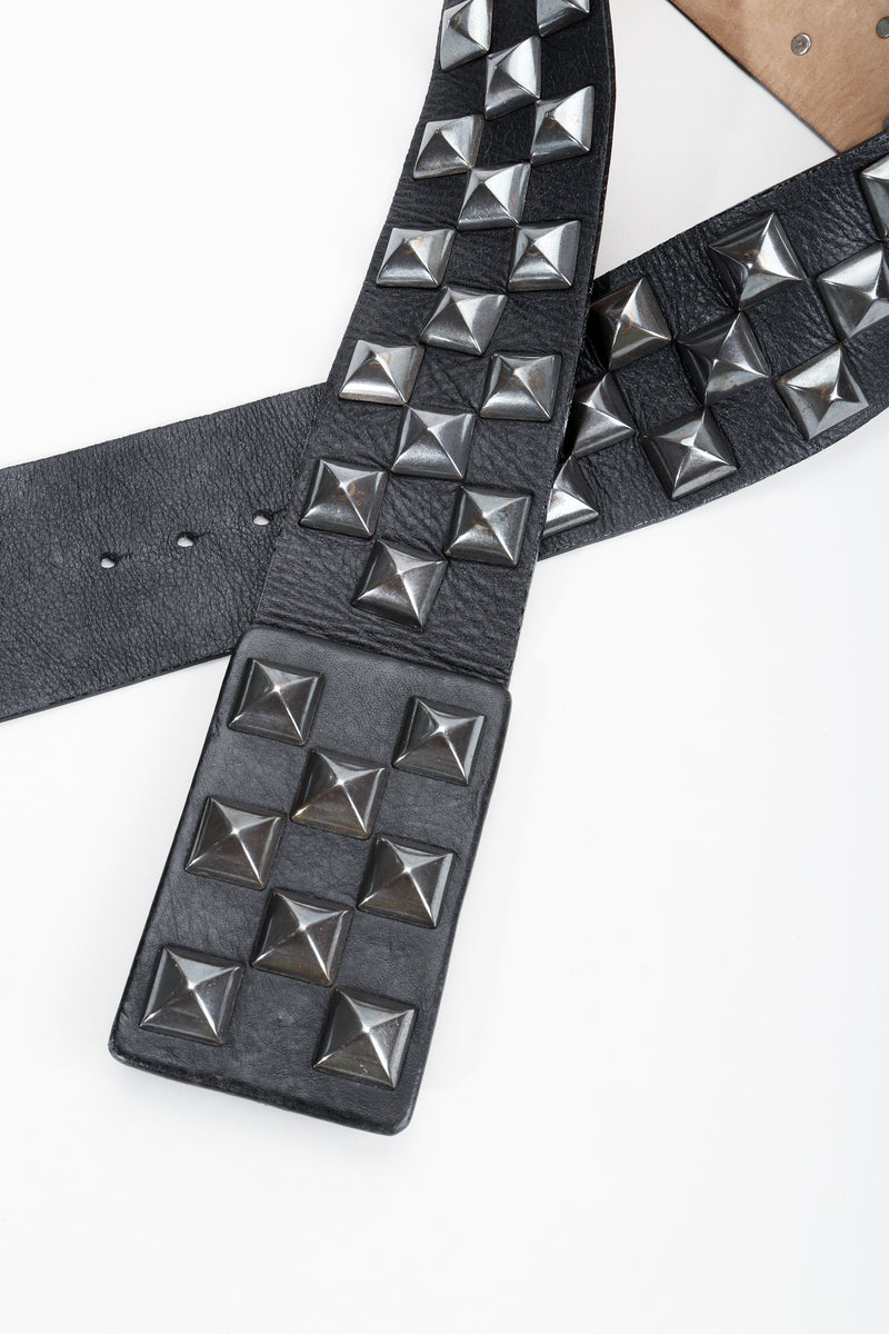 Vintage Streets Ahead SATC Carrie Pyramid Stud Leather Belt at Recess Los Angeles