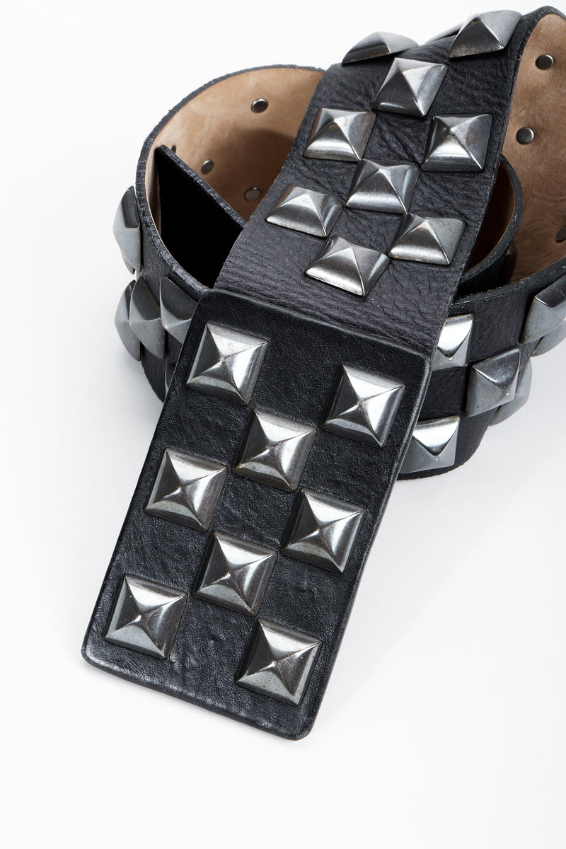 Vintage Streets Ahead SATC Carrie Pyramid Stud Leather Belt at Recess Los Angeles