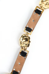 Vintage Streets Ahead Medusa Medallion Leather Belt Back Detail at Recess LA