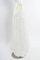 Vintage Sybil Connolly Hand Pleated Linen Skirt mannequin side liner  @ Recess LA