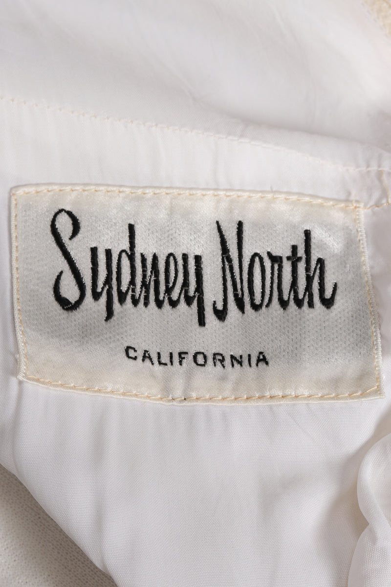 Vintage Sydney North Long Fringe Wedding Bridal Jumpsuit label at Recess Los Angeles