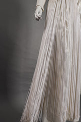 Vintage Sydney North Long Fringe Wedding Bridal Jumpsuit On Mannequin crop at Recess Los Angeles