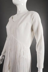 Vintage Sydney North Long Fringe Wedding Bridal Jumpsuit On Mannequin bust at Recess Los Angeles