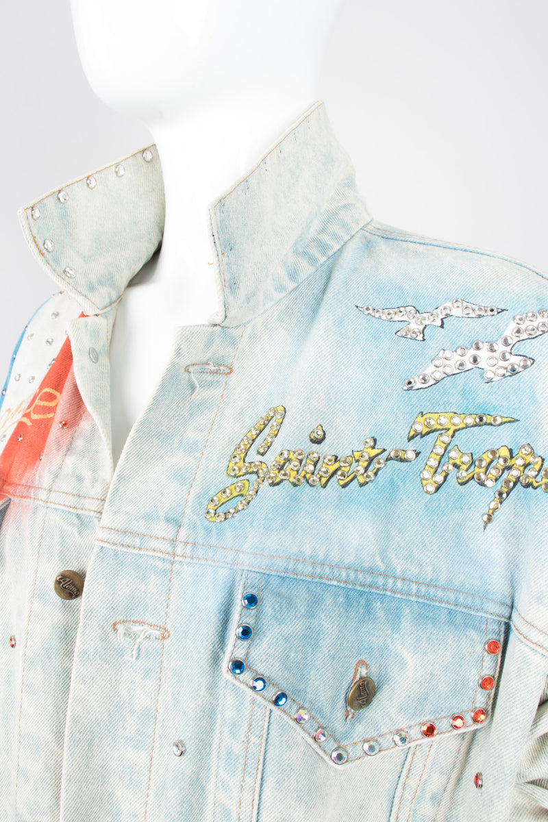 Tony Alamo Vive la Saint Tropez Embellished Denim Jacket