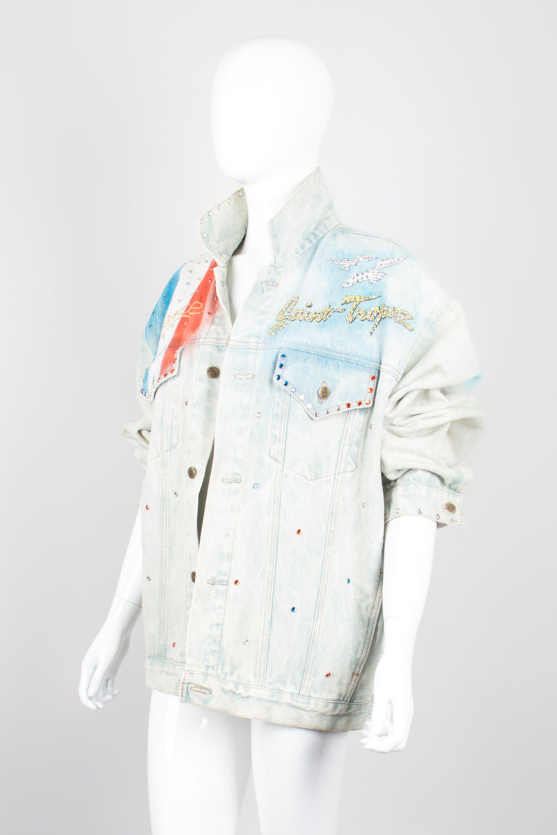 Tony Alamo Vive la Saint Tropez Embellished Denim Jacket