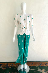 Vintage Rickie Freeman for Teri Jon Polka Sequin Jacket & Pant Set on Mannequin front at Recess