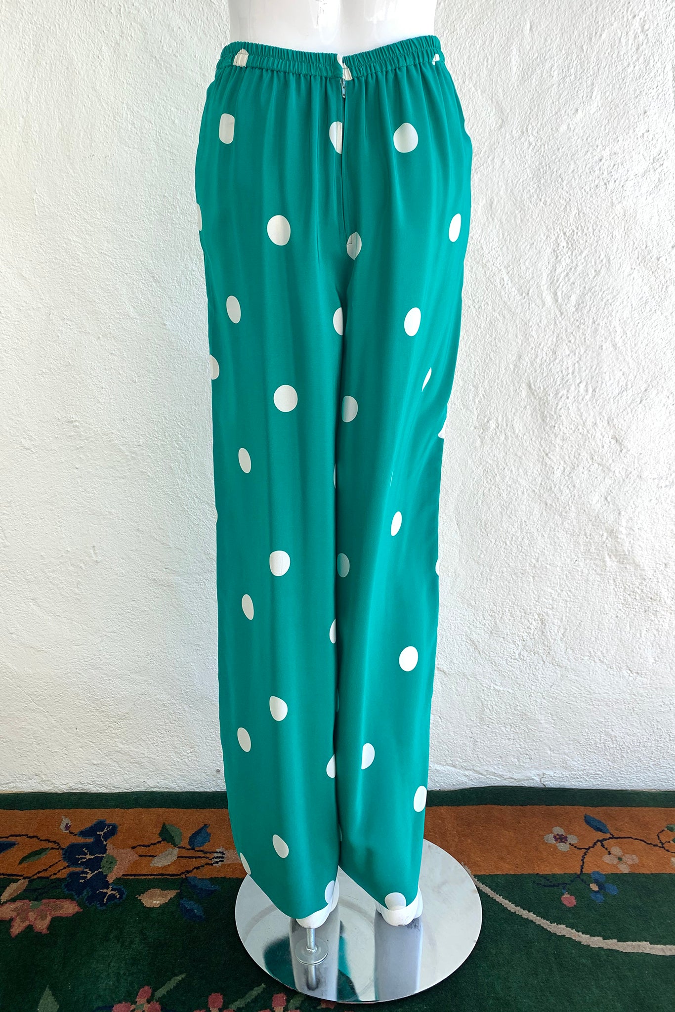 Vintage Rickie Freeman for Teri Jon Polka Pant Set on Mannequin back at Recess