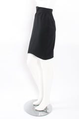 Vintage Thierry Mugler Cutout Collar Jacket & Skirt Set Toxic on Mannequin skirt side at Recess LA