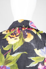 Thierry Mugler Floral Tie-Front Dress