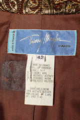 Vintage Thierry Mugler Metallic Brocade Contour Jacket label @ Recess Los Angeles