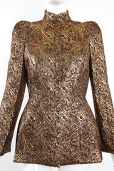 Vintage Thierry Mugler AW1998 Metallic Brocade Contour Jacket on Mannequin front @ Recess LA