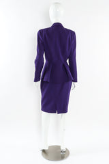 Vintage Thierry Mugler Buckle Jacket & Skirt Suit Set mannequin back @ Recess LA