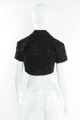 Vintage Todd Oldham Jeweled Crop Bolero Top mannequin back  @ Recess LA