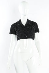 Vintage Todd Oldham Jeweled Crop Bolero Top mannequin front @ Recess LA